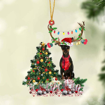Ornament- Miniature Pinscher 2-Christmas Tree Gift Hanging Ornament, Happy Christmas Ornament, Car Ornament - Thegiftio UK