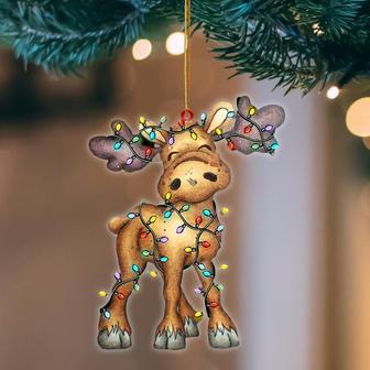 Ornament- Moose Christmas Light Hanging Ornament Dog Ornament, Car Ornament, Christmas Ornament - Thegiftio UK