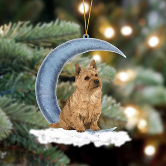 Ornament- Norwich Terrier Sits On The Moon Hanging Ornament Dog Ornament, Car Ornament, Christmas Ornament - Thegiftio UK