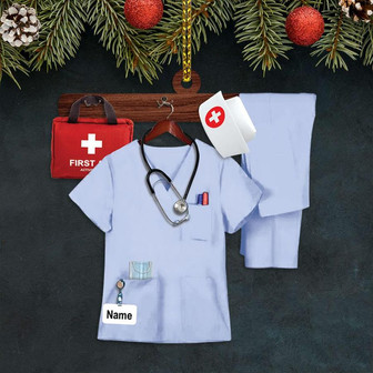 Ornament - Nurse Uniform Custom Shaped Flat Ornament, Christmas Ornament Decor, Ornament Decor, Nurse Decor - Thegiftio UK