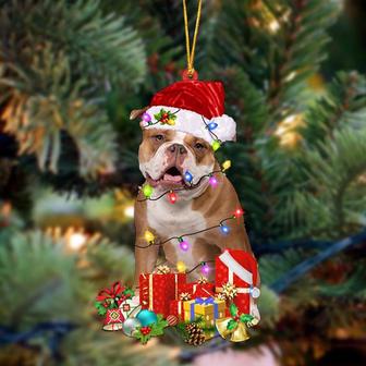 Ornament- Old English Bulldog-Dog Be Christmas Tree Hanging Ornament, Happy Christmas Ornament, Car Ornament - Thegiftio UK