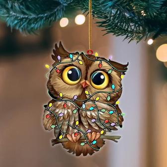 Ornament- Owl Christmas Light Hanging Ornament Dog Ornament, Car Ornament, Christmas Ornament - Thegiftio UK