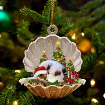 Ornament- Papillon-Sleeping Pearl in Christmas Two Sided Ornament, Happy Christmas Ornament, Car Ornament - Thegiftio UK