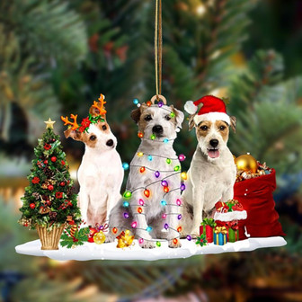 Ornament- Parson Russell Terrier-Christmas Dog Friends Hanging Ornament, Christmas Ornament, Car Ornament - Thegiftio UK
