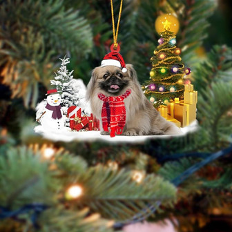 Ornament- Pekingese Christmas Ornament Dog Ornament, Car Ornament, Christmas Ornament - Thegiftio UK