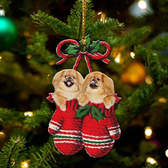 Ornament- Pekingese Inside Your Gloves Christmas Holiday-Two Sided Ornament, Christmas Ornament, Car Ornament - Thegiftio UK