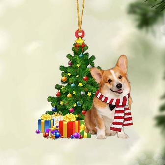 Ornament- Pembroke Welsh Corgi 3-Christmas Star Hanging Ornament, Happy Christmas Ornament, Car Ornament - Thegiftio UK