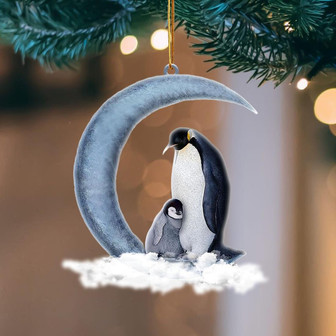 Ornament- Penguin Blue Moon Hanging Ornament Dog Ornament, Car Ornament, Christmas Ornament - Thegiftio UK