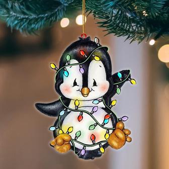 Ornament- Penguin Christmas Light Hanging Ornament Dog Ornament, Car Ornament, Christmas Ornament - Thegiftio UK