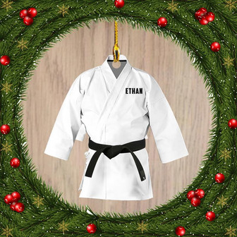 Ornament - Personalized Karate Belt Color Custom Shaped Ornament Hanger Decor, Custom Shaped Flat Ornament Christmas, Christmas Decor - Thegiftio UK