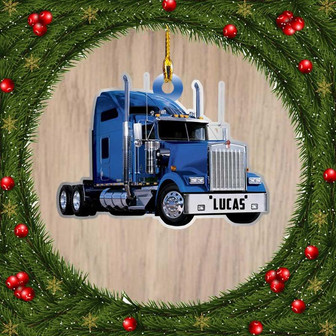Ornament - Personalized Truck Driver Ornament Hanger Decor, Custom Shaped Flat Ornament Christmas, Christmas Decor - Thegiftio UK