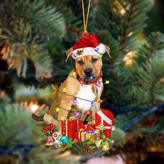 Ornament- Pitbull Boxer Mix-Dog Be Christmas Tree Hanging Ornament, Happy Christmas Ornament, Car Ornament - Thegiftio UK