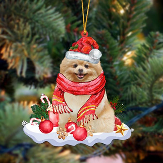 Ornament- Pomeranian 2-Better Christmas Hanging Ornament, Happy Christmas Ornament, Car Ornament - Thegiftio UK