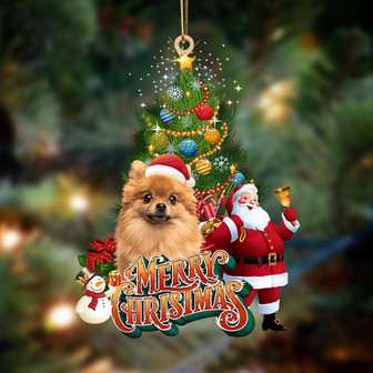 Ornament- Pomeranian 2-Christmas Tree&Dog Hanging Ornament, Happy Christmas Ornament, Car Ornament - Thegiftio UK