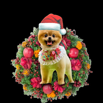 Ornament- Pomeranian Christmas Ornament, Happy Christmas Ornament, Car Ornament - Thegiftio UK