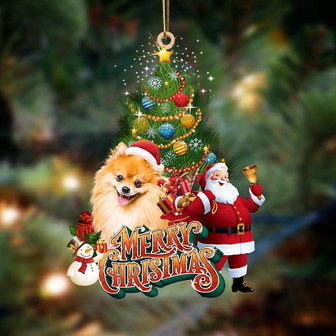 Ornament- Pomeranian-Christmas Tree&Dog Hanging Ornament, Happy Christmas Ornament, Car Ornament - Thegiftio UK