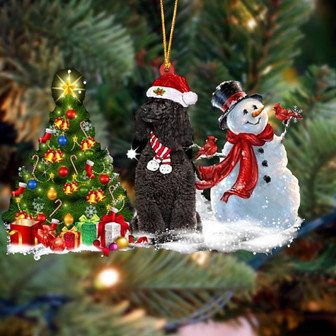 Ornament- Poodle Christmas Snow Hanging Ornament Dog Ornament, Car Ornament, Christmas Ornament - Thegiftio UK