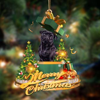 Ornament- Pug bla-Christmas Gifts&dogs Hanging Ornament, Happy Christmas Ornament, Car Ornament - Thegiftio UK