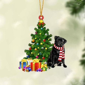 Ornament- Pug-Christmas Star Hanging Ornament, Happy Christmas Ornament, Car Ornament - Thegiftio UK