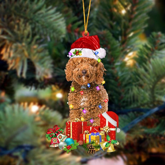 Ornament- RED Labradoodle-Dog Be Christmas Tree Hanging Ornament, Happy Christmas Ornament, Car Ornament - Thegiftio UK