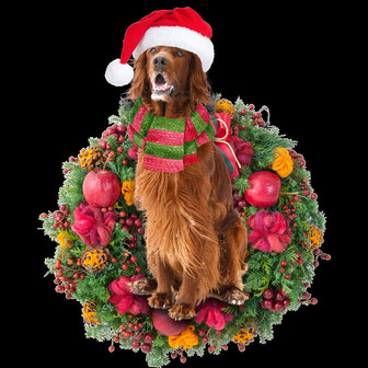 Ornament- Red Setter Christmas Ornament, Happy Christmas Ornament, Car Ornament - Thegiftio UK