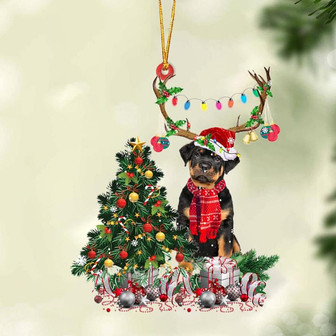 Ornament- Rottweiler 1-Christmas Tree Gift Hanging Ornament, Happy Christmas Ornament, Car Ornament - Thegiftio UK