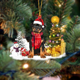 Ornament- Rottweiler Christmas Ornament Dog Ornament, Car Ornament, Christmas Ornament - Thegiftio UK