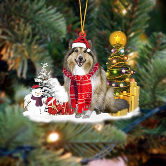 Ornament- Rough Collie Christmas Ornament Dog Ornament, Car Ornament, Christmas Ornament - Thegiftio UK