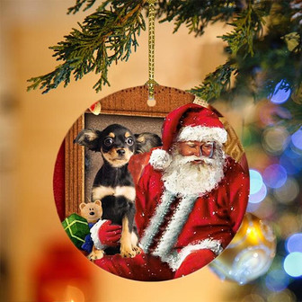 Ornament- Russkiy Toy With Santa Christmas Ornament, Happy Christmas Ornament, Car Ornament - Thegiftio UK