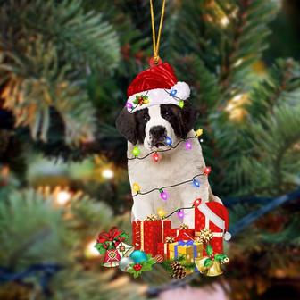 Ornament- Saint Bernard-Dog Be Christmas Tree Hanging Ornament, Happy Christmas Ornament, Car Ornament - Thegiftio UK