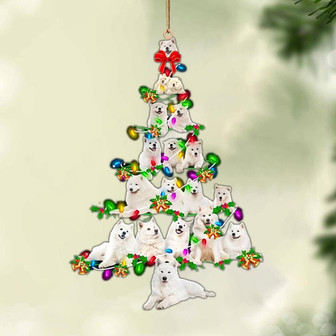Ornament- Samoyed-Christmas Tree Lights-Two Sided Ornament, Happy Christmas Ornament, Car Ornament - Thegiftio UK
