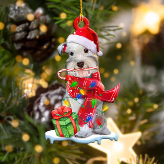 Ornament- Schnauzer1 Christmas Shape Ornament, Happy Christmas Ornament, Car Ornament - Thegiftio UK