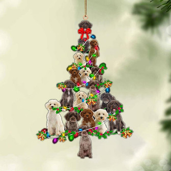 Ornament- Schnoodle-Christmas Tree Lights-Two Sided Ornament, Happy Christmas Ornament, Car Ornament - Thegiftio UK