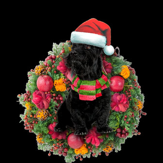 Ornament- Scottish Terrier Christmas Ornament, Happy Christmas Ornament, Car Ornament - Thegiftio UK