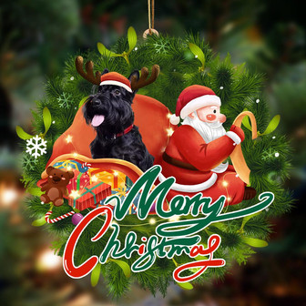 Ornament- Scottish Terrier-Santa & dog Hanging Ornament, Happy Christmas Ornament, Car Ornament - Thegiftio UK