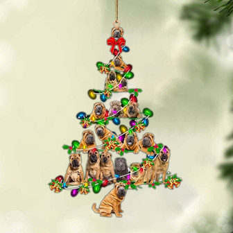 Ornament- Shar Pei-Christmas Tree Lights-Two Sided Ornament, Happy Christmas Ornament, Car Ornament - Thegiftio UK
