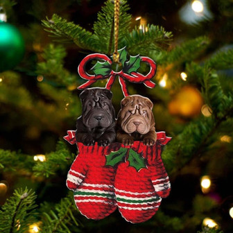 Ornament- Shar Pei Inside Your Gloves Christmas Holiday-Two Sided Ornament, Christmas Ornament, Car Ornament - Thegiftio UK