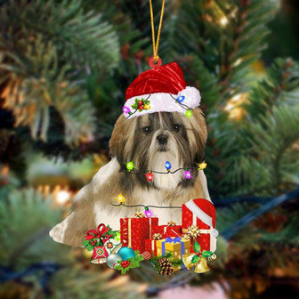 Ornament- Shih Tzu 1-Dog Be Christmas Tree Hanging Ornament, Happy Christmas Ornament, Car Ornament - Thegiftio UK