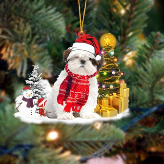 Ornament- Shih Tzu Christmas Ornament Dog Ornament, Car Ornament, Christmas Ornament - Thegiftio UK