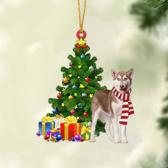 Ornament- Siberian Huskies-Christmas Star Hanging Ornament, Happy Christmas Ornament, Car Ornament - Thegiftio UK