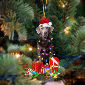 Ornament- SILVER Labrador-Dog Be Christmas Tree Hanging Ornament, Happy Christmas Ornament, Car Ornament - Thegiftio UK