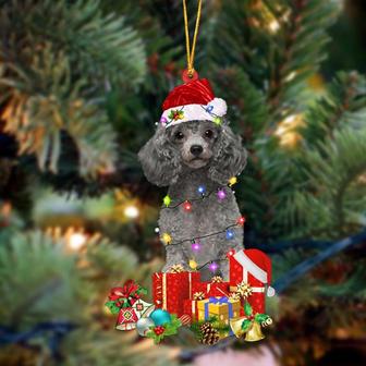 Ornament- SILVER Miniature Poodle-Dog Be Christmas Tree Hanging Ornament, Christmas Ornament, Car Ornament - Thegiftio UK