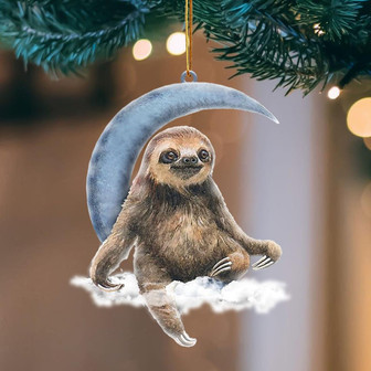 Ornament- Sloth Blue Moon Hanging Ornament Dog Ornament, Car Ornament, Christmas Ornament - Thegiftio UK