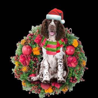 Ornament- Springer Spaniel Christmas Ornament, Happy Christmas Ornament, Car Ornament - Thegiftio UK