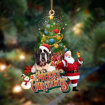 Ornament- St Bernard-Christmas Tree&Dog Hanging Ornament, Happy Christmas Ornament, Car Ornament - Thegiftio UK