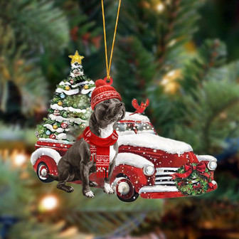 Ornament- Staffordshire Bull Terrier-Christmas Car Two Sided Ornament, Happy Christmas Ornament, Car Ornament - Thegiftio UK