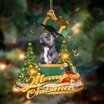 Ornament- Staffordshire Bull Terrier -Christmas Gifts&dogs Hanging Ornament, Christmas Ornament, Car Ornament - Thegiftio UK