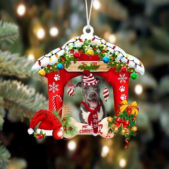 Ornament- Staffordshire Bull Terrier-Christmas House Two Sided Ornament, Christmas Ornament, Car Ornament - Thegiftio UK