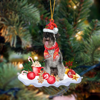 Ornament- Standard Schnauzer-Better Christmas Hanging Ornament, Happy Christmas Ornament, Car Ornament - Thegiftio UK