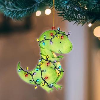Ornament- T Rex Christmas Light Hanging Ornament Dog Ornament, Car Ornament, Christmas Ornament - Thegiftio UK